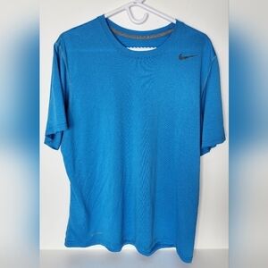 Nike dri-fit Mens golf shirt Blue Size Large